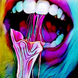 wapbubblegum gum color rainbow mouth
