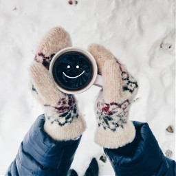 freetoedit coffee smile snow